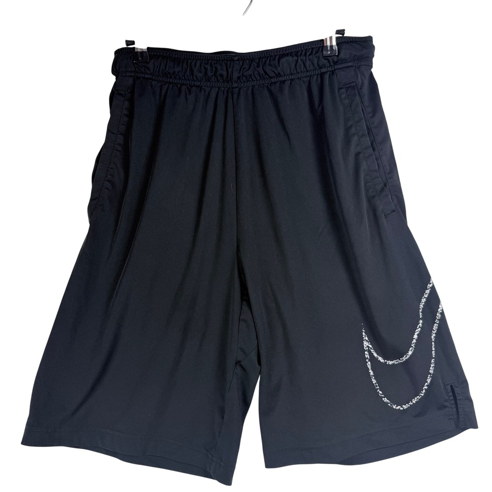 Nike Basketball Shorts Mens Medium Black Dri-FIT Graphic‎ Swoosh Sporty Gorpcore